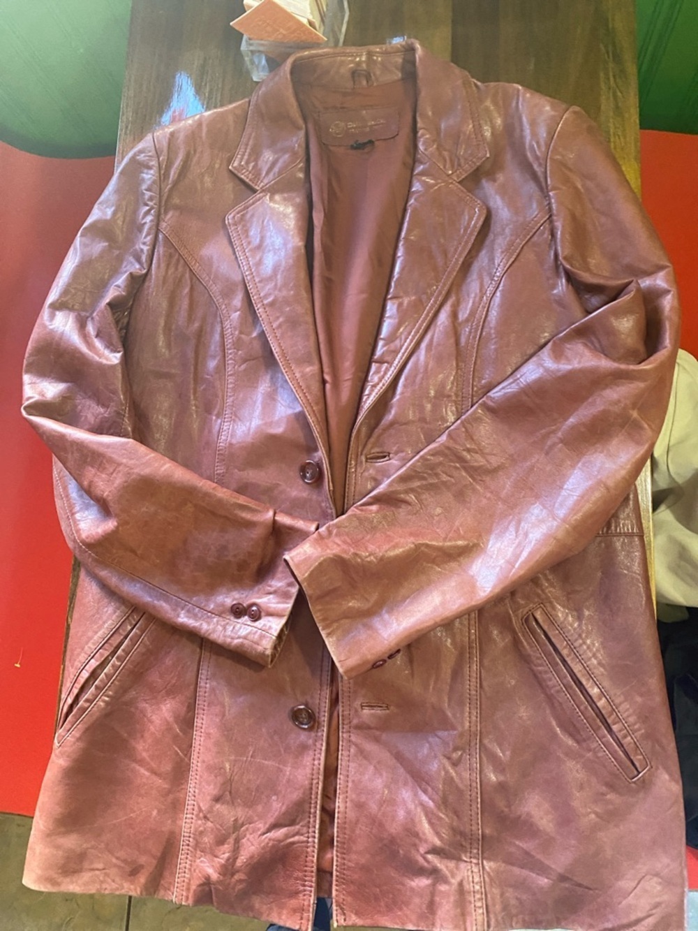 Men’s Brown Trading Post Deer Skin Leather Blazer Jacket